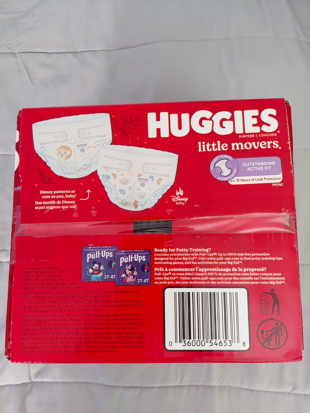 Huggies Little Movers Size 5 Diapers 50 Pack NWT Travel Preppy Gender Neutral - Picture 3 of 3